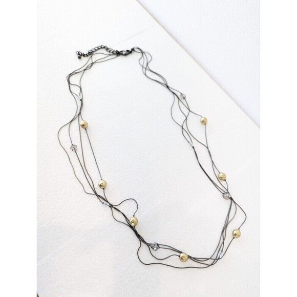 Chicos Necklace Womens 34" Adjustable Beaded Layered Boho Mature Casual - Picture 7 of 7